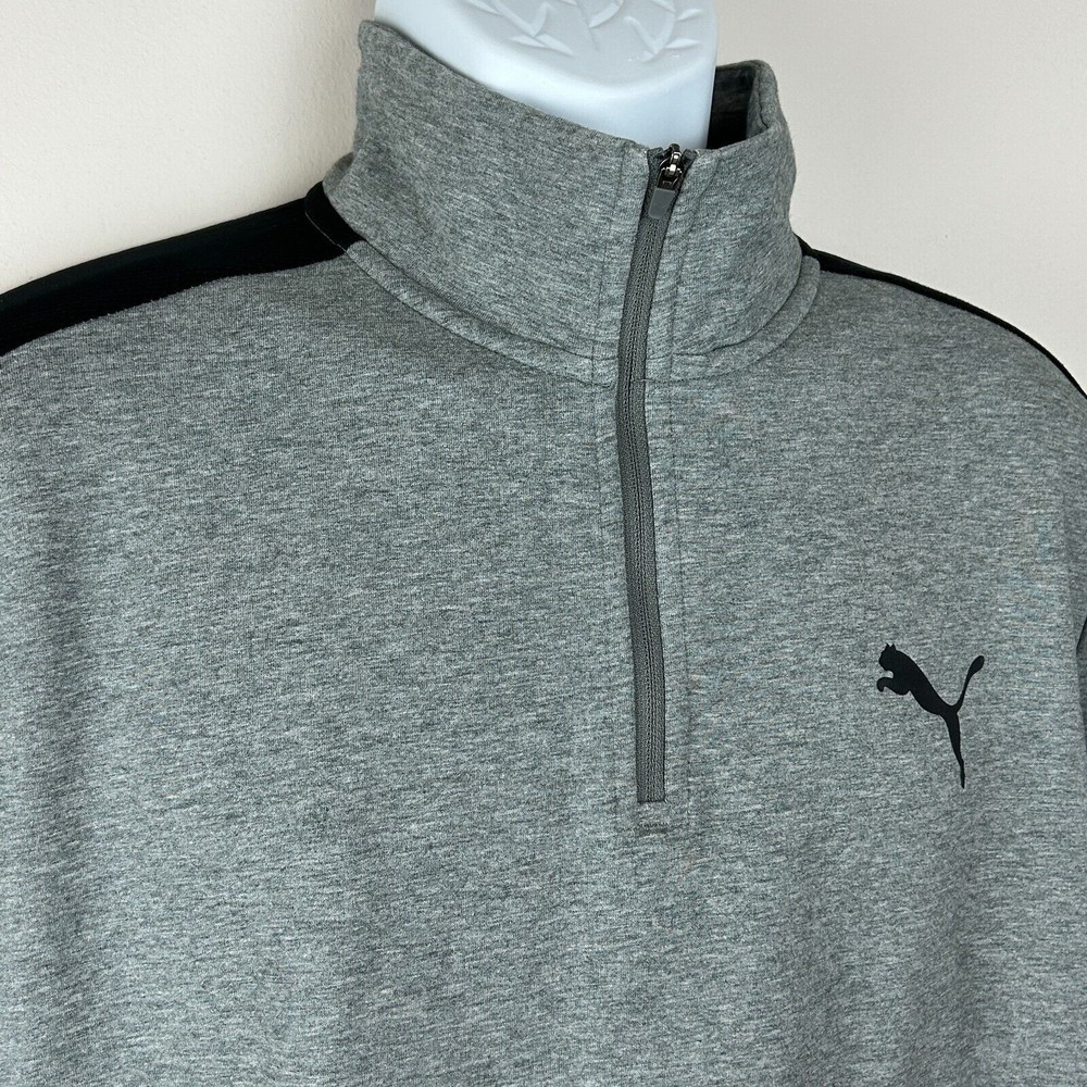 Puma Quarter Zip Gray Sweatshirt Youth Size XL - Picture 7 of 12